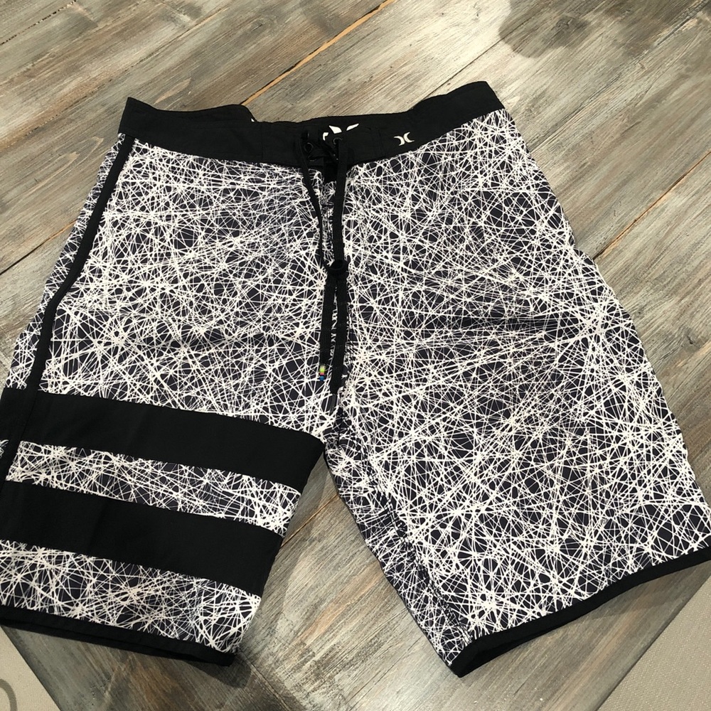 Hurley swim shorts.